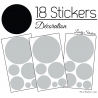 Stickers 18 Ronds Mixte - Decoration Intérieur