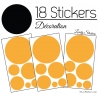 Stickers 18 Ronds Mixte - Decoration Intérieur