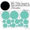 Stickers 18 Ronds Mixte - Decoration Intérieur