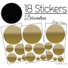 Stickers 18 Ronds Mixte - Decoration Intérieur