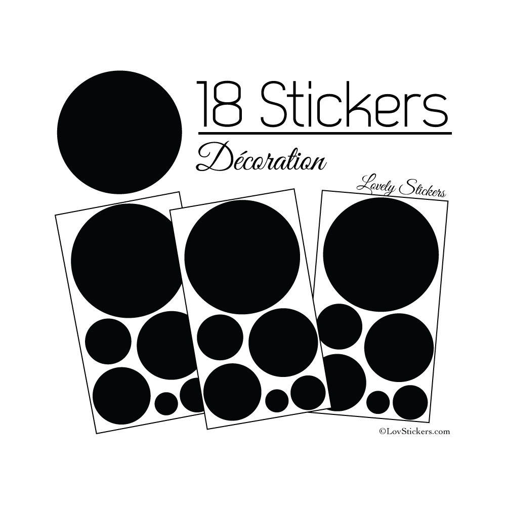 Stickers 18 Ronds Mixte - Decoration Intérieur Stickers 18 Ronds Mixte - Decoration Intérieur