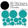 Stickers 18 Ronds Mixte - Decoration Intérieur