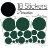 Stickers 18 Ronds Mixte - Decoration Intérieur