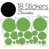 Stickers 18 Ronds Mixte - Decoration Intérieur