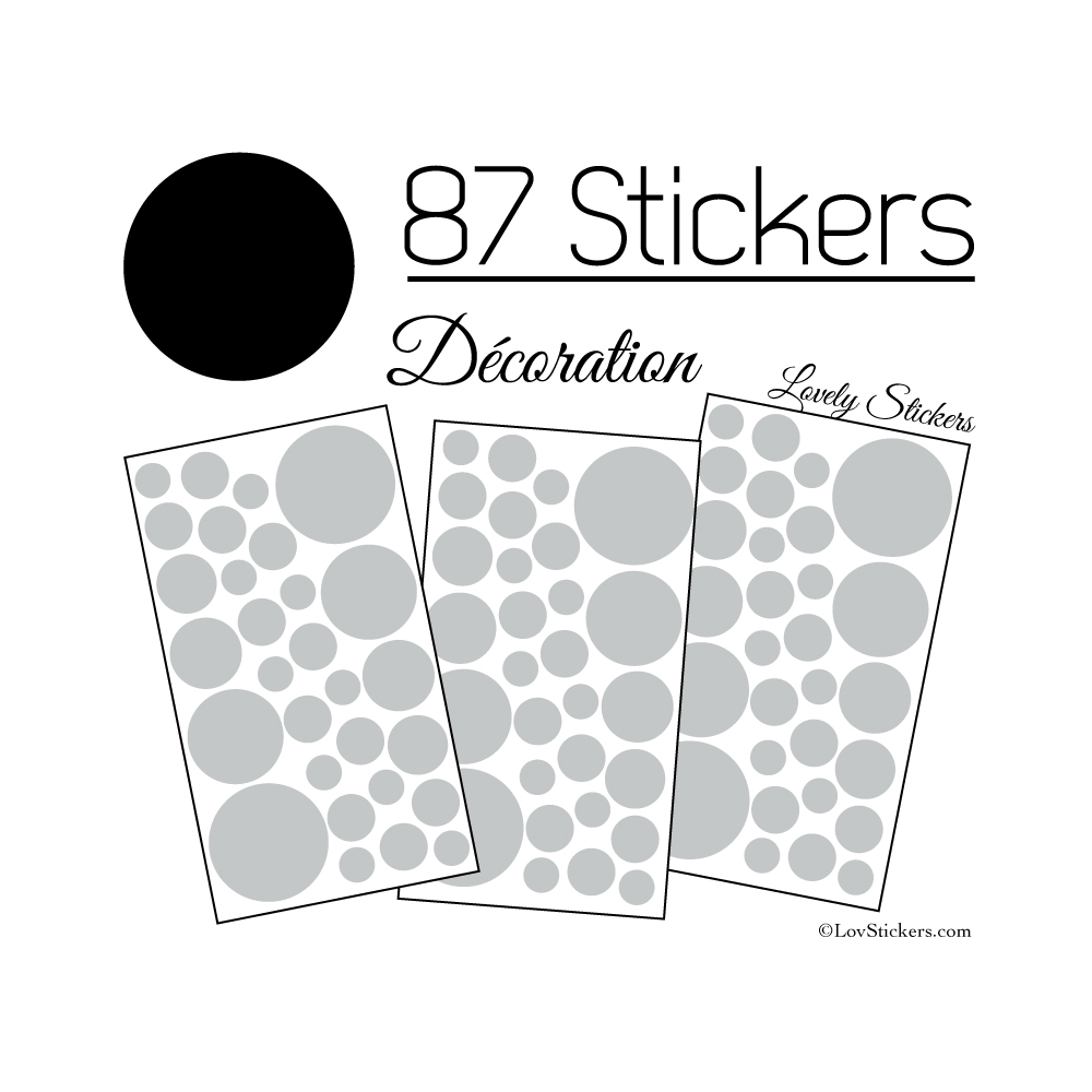 87 Stickers Ronds Autocollant deco Ronds Pleins 6,99 € Couleur