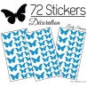 72 Stickers Papillons 4 et 3CM - Autocollant decoration Papillon Modèle No2