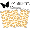 72 Stickers Papillons 4 et 3CM - Autocollant decoration Papillon Modèle No2