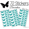 72 Stickers Papillons 4 et 3CM - Autocollant decoration Papillon Modèle No2