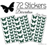 72 Stickers Papillons 4 et 3CM - Autocollant decoration Papillon Modèle No2