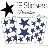 19 Stickers Etoiles Mixte - Autocollant Décoration appartement