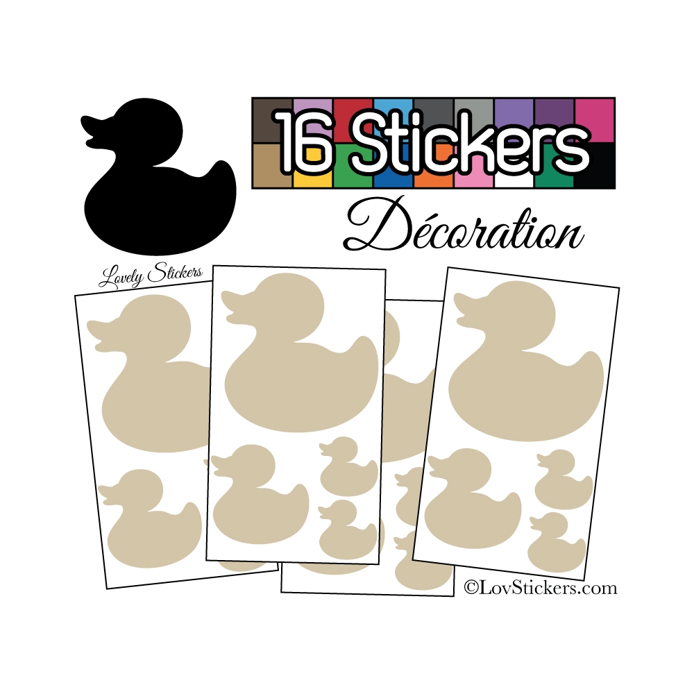 Sticker canard - Autocollant LovStickers.com