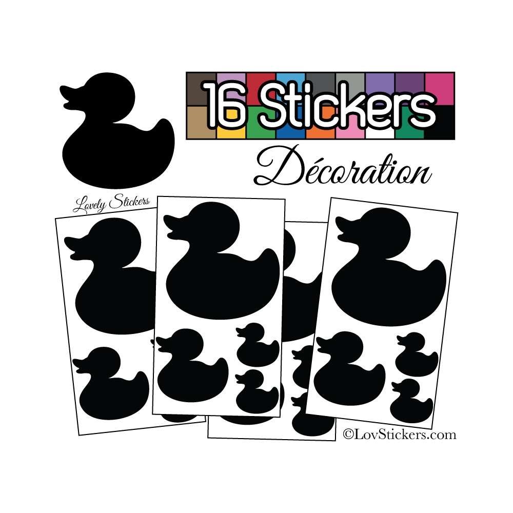 Stickers canard pour la porte des toilettes - Déco de la maison - Destock- Stickers