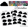 24 Stickers Nuage Mixte - Autocollant Décoration Intérieur