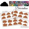 24 Stickers Nuage Mixte - Autocollant Décoration Intérieur