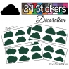 24 Stickers Nuage Mixte - Autocollant Décoration Intérieur