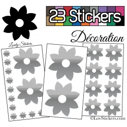 23 Stickers Fleur Mixte - Autocollant Décoration Intérieur