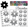 23 Stickers Fleur Mixte - Autocollant Décoration Intérieur