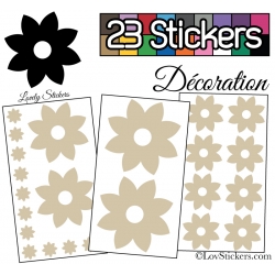 23 Stickers Fleur Mixte - Autocollant Décoration Intérieur