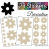 23 Stickers Fleur Mixte - Autocollant Décoration Intérieur