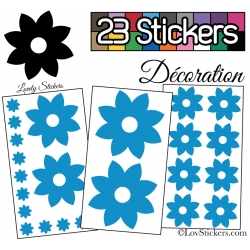 23 Stickers Fleur Mixte - Autocollant Décoration Intérieur