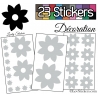 23 Stickers Fleur Mixte - Autocollant Décoration Intérieur
