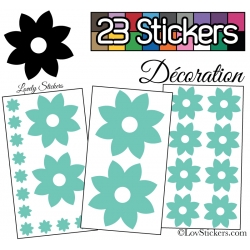 23 Stickers Fleur Mixte - Autocollant Décoration Intérieur