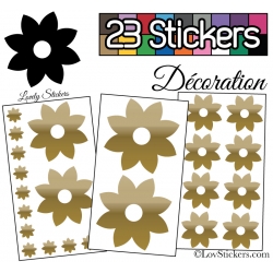 23 Stickers Fleur Mixte - Autocollant Décoration Intérieur