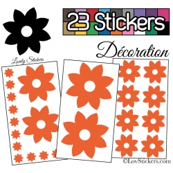 23 Stickers Fleur Mixte - Autocollant Décoration Intérieur