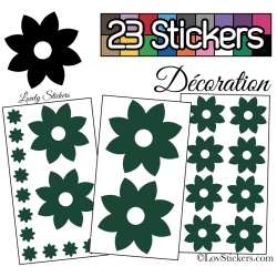 23 Stickers Fleur Mixte - Autocollant Décoration Intérieur