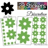 23 Stickers Fleur Mixte - Autocollant Décoration Intérieur