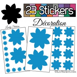 23 Stickers Fleur Mixte - Autocollant Décoration Intérieur