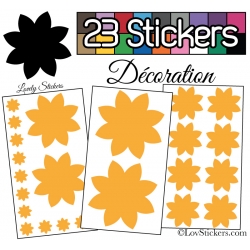 23 Stickers Fleur Mixte - Autocollant Décoration Intérieur