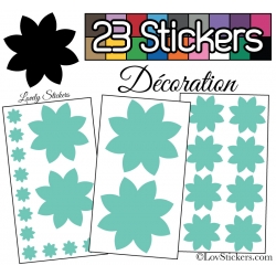 23 Stickers Fleur Mixte - Autocollant Décoration Intérieur