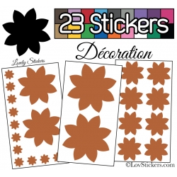 23 Stickers Fleur Mixte - Autocollant Décoration Intérieur