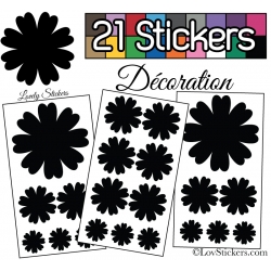 21 Stickers Fleur Mixte - Autocollant Décoration Intérieur