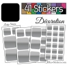 41 Stickers Carrés Mixte - Autocollant Décoration Intérieur