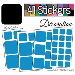 41 Stickers Carrés Mixte - Autocollant Décoration Intérieur