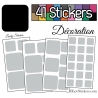 41 Stickers Carrés Mixte - Autocollant Décoration Intérieur