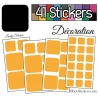 41 Stickers Carrés Mixte - Autocollant Décoration Intérieur