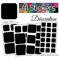 41 Stickers Carrés Mixte - Autocollant Décoration Intérieur