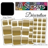 41 Stickers Carrés Mixte - Autocollant Décoration Intérieur