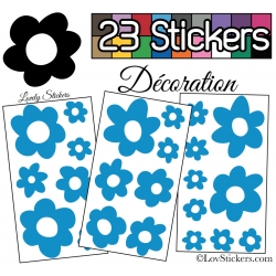 23 Stickers Fleurs Mixte - Autocollant Décoration Intérieur