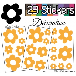 23 Stickers Fleurs Mixte - Autocollant Décoration Intérieur