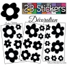 23 Stickers Fleurs Mixte - Autocollant Décoration Intérieur