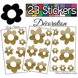 23 Stickers Fleurs Mixte - Autocollant Décoration Intérieur