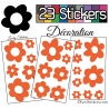 23 Stickers Fleurs Mixte - Autocollant Décoration Intérieur