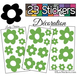 23 Stickers Fleurs Mixte - Autocollant Décoration Intérieur