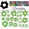 23 Stickers Fleurs Mixte - Autocollant Décoration Intérieur