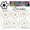 6 Stickers Fleurs Mixte - Autocollant Décoration Intérieur