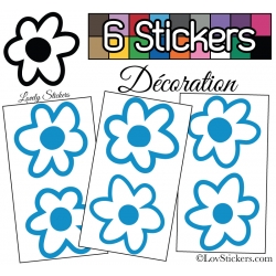 6 Stickers Fleurs Mixte - Autocollant Décoration Intérieur